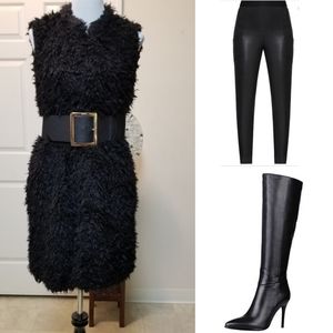 🆕️Love by Chesley Jet Black  Shaggy Faux Fur Vest